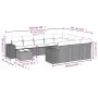 Gartensofagarnitur 11-teilig mit grauen Polstern aus synthetischem Rattan von , Gartensets - Ref: Foro24-3223131, Preis: 756,...