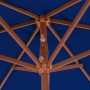 Sombrilla de jardín con palo de madera azul 270 cm de vidaXL, Sombrillas - Ref: Foro24-313763, Precio: 67,60 €