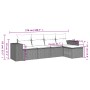 Garden sofa set and cushions 5 pieces light gray synthetic rattan by , Modular outdoor sofas - Ref: Foro24-3222491, Price: 32...