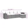 Garden sofa set and cushions 5 pieces light gray synthetic rattan by , Modular outdoor sofas - Ref: Foro24-3222491, Price: 33...
