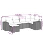 Garden sofa set 6 pieces and gray synthetic rattan cushions by , Garden sets - Ref: Foro24-3264418, Price: 420,63 €, Discount: %