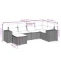 Garden sofa set 6 pieces and gray synthetic rattan cushions by , Garden sets - Ref: Foro24-3264418, Price: 429,53 €, Discount: %