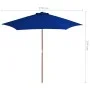 Garden umbrella with blue wooden pole 270 cm by vidaXL, Umbrellas - Ref: Foro24-313763, Price: 67,60 €, Discount: %