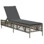 Liegestuhl mit synthetischem Rattan und grauem Kissen von , Liegen - Ref: Foro24-4002739, Preis: 143,24 €, Rabatt: %