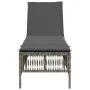 Liegestuhl mit synthetischem Rattan und grauem Kissen von , Liegen - Ref: Foro24-4002739, Preis: 143,24 €, Rabatt: %