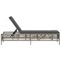 Liegestuhl mit synthetischem Rattan und grauem Kissen von , Liegen - Ref: Foro24-4002739, Preis: 145,91 €, Rabatt: %