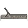 Liegestuhl mit synthetischem Rattan und grauem Kissen von , Liegen - Ref: Foro24-4002739, Preis: 143,24 €, Rabatt: %