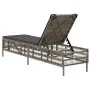 Liegestuhl mit synthetischem Rattan und grauem Kissen von , Liegen - Ref: Foro24-4002739, Preis: 143,24 €, Rabatt: %
