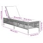 Sun lounger with synthetic rattan and grey cushion by , Loungers - Ref: Foro24-4002739, Price: 145,91 €, Discount: %