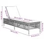 Sun lounger with synthetic rattan and grey cushion by , Loungers - Ref: Foro24-4002739, Price: 143,24 €, Discount: %