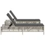 Sun loungers with small table, 2 units, light gray synthetic rattan by , Loungers - Ref: Foro24-4002751, Price: 274,85 €, Dis...