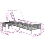 Liegestühle mit Tisch, 2 Stück, aus hellem grauem Kunststoff-Rattan. von , Liegen - Ref: Foro24-4002751, Preis: 278,25 €, Rab...