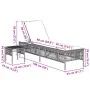 Sun loungers with small table, 2 units, light gray synthetic rattan by , Loungers - Ref: Foro24-4002751, Price: 274,85 €, Dis...