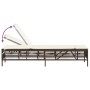 Sun loungers with small table, 2 units, synthetic brown rattan by , Loungers - Ref: Foro24-4002747, Price: 276,64 €, Discount: %