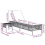 Sun loungers with small table, 2 units, synthetic brown rattan by , Loungers - Ref: Foro24-4002747, Price: 271,84 €, Discount: %