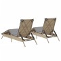 Liegestühle mit Kissen, 2 Stück, aus synthetischem Rattan in Beige. von , Liegen - Ref: Foro24-3261581, Preis: 284,75 €, Raba...