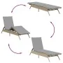 Liegestühle mit Kissen, 2 Stück, aus synthetischem Rattan in Beige. von , Liegen - Ref: Foro24-3261581, Preis: 281,68 €, Raba...