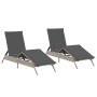 Liegestühle mit Kissen, 2 Stück, aus hellem grauem Kunststoff-Rattan. von , Liegen - Ref: Foro24-3261583, Preis: 286,61 €, Ra...