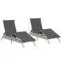 Sun loungers with cushions 2 units light gray synthetic rattan by , Loungers - Ref: Foro24-3261583, Price: 281,37 €, Discount: %
