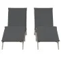 Sun loungers with cushions 2 units light gray synthetic rattan by , Loungers - Ref: Foro24-3261583, Price: 281,37 €, Discount: %