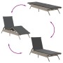 Liegestühle mit Kissen, 2 Stück, aus hellem grauem Kunststoff-Rattan. von , Liegen - Ref: Foro24-3261583, Preis: 286,61 €, Ra...
