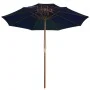 Zweistöckiger blauer Stockschirm aus Holz, 270 cm von vidaXL, Sonnenschirme - Ref: Foro24-313767, Preis: 92,37 €, Rabatt: %