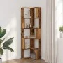 Corner shelf 5 levels aged wood 50x50x179 cm by , Bookcases and shelves - Ref: Foro24-852589, Price: 81,32 €, Discount: %