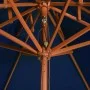 Two-story blue wooden pole umbrella 270 cm by vidaXL, Umbrellas - Ref: Foro24-313767, Price: 92,24 €, Discount: %