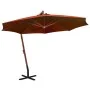 Hanging parasol with terracotta fir wood stick 3.5x2.9 m by vidaXL, Umbrellas - Ref: Foro24-313771, Price: 202,89 €, Discount: %
