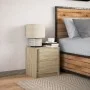Mesita de noche con luces LED madera de ingeniería roble Sonoma de , Mesitas de noche - Ref: Foro24-852051, Precio: 45,33 €, ...