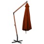 Hanging parasol with terracotta fir wood stick 3.5x2.9 m by vidaXL, Umbrellas - Ref: Foro24-313771, Price: 210,85 €, Discount: %