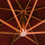 Hanging parasol with terracotta fir wood stick 3.5x2.9 m by vidaXL, Umbrellas - Ref: Foro24-313771, Price: 210,85 €, Discount: %