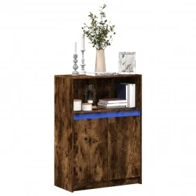 Sideboard mit LED-Beleuchtung, Eichenholz in Raucheiche-Optik, 72x34x100 cm. von , Sideboards - Ref: Foro24-852163, Preis: 75...