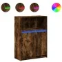 Sideboard with LED lighting, engineered smoked oak wood, 72x34x100 cm. by , Sideboards - Ref: Foro24-852163, Price: 75,29 €, ...