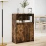 Sideboard with LED lighting, engineered smoked oak wood, 72x34x100 cm. by , Sideboards - Ref: Foro24-852163, Price: 75,29 €, ...