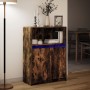Sideboard with LED lighting, engineered smoked oak wood, 72x34x100 cm. by , Sideboards - Ref: Foro24-852163, Price: 76,19 €, ...