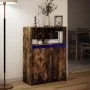 Sideboard with LED lighting, engineered smoked oak wood, 72x34x100 cm. by , Sideboards - Ref: Foro24-852163, Price: 75,29 €, ...