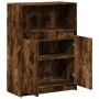Sideboard with LED lighting, engineered smoked oak wood, 72x34x100 cm. by , Sideboards - Ref: Foro24-852163, Price: 76,19 €, ...