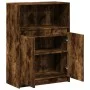 Sideboard with LED lighting, engineered smoked oak wood, 72x34x100 cm. by , Sideboards - Ref: Foro24-852163, Price: 75,29 €, ...