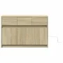 TV stand made of Sonoma oak engineered wood for LED TVs, measuring 91x34x61 cm. by , TV Furniture - Ref: Foro24-852182, Price...