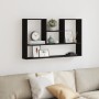 Engineered wood black wall shelf 99x15x60 cm by , Shelves and shelves - Ref: Foro24-853237, Price: 41,25 €, Discount: %