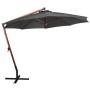 Hängender Regenschirm und anthrazitgrauer Tannenholzstab 3,5 x 2,9 m von vidaXL, Sonnenschirme - Ref: Foro24-313768, Preis: 1...
