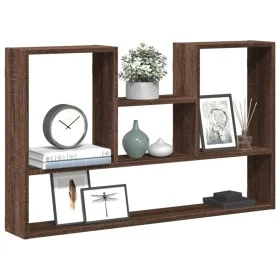 Engineered wood brown oak wall shelf 99x15x60 cm by , Shelves and shelves - Ref: Foro24-853242, Price: 44,31 €, Discount: %