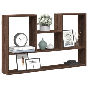 Wandregal aus braunem Eichenfurnierholz 99x15x60 cm von , Regale und Regale - Ref: Foro24-853242, Preis: 45,87 €, Rabatt: %