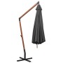 Sombrilla colgante y palo madera abeto gris antracita 3,5x2,9 m de vidaXL, Sombrillas - Ref: Foro24-313768, Precio: 182,72 €,...