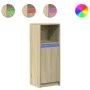Sideboard with LED lights, engineered wood in Sonoma oak, 38x34x100 cm. by , Sideboards - Ref: Foro24-852168, Price: 57,39 €,...