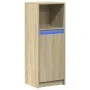 Sideboard with LED lights, engineered wood in Sonoma oak, 38x34x100 cm. by , Sideboards - Ref: Foro24-852168, Price: 57,39 €,...