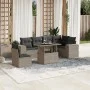7-piece garden sofa set with light gray PE rattan cushions by , Garden sets - Ref: Foro24-3269202, Price: 558,71 €, Discount: %