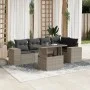 Garden sofa set 6 pieces and gray synthetic rattan cushions by , Garden sets - Ref: Foro24-3269152, Price: 492,13 €, Discount: %
