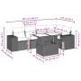 Garden sofa set 6 pieces and gray synthetic rattan cushions by , Garden sets - Ref: Foro24-3269152, Price: 492,13 €, Discount: %